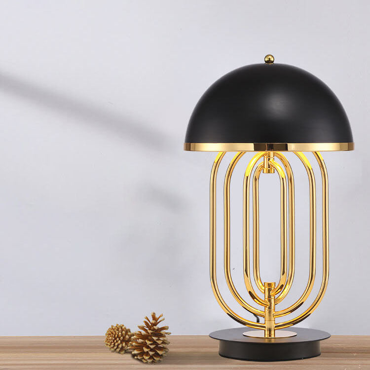 Lampe de table rotative de luxe en métal et aluminium à 2 lumières de lumière moderne 