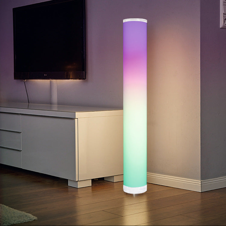 Moderner minimalistischer RGB-Illusions-Musik-LED-Stehleuchte aus PP und ABS in Säulenform mit APP- und Fernbedienungssteuerung für das Wohnzimmer 