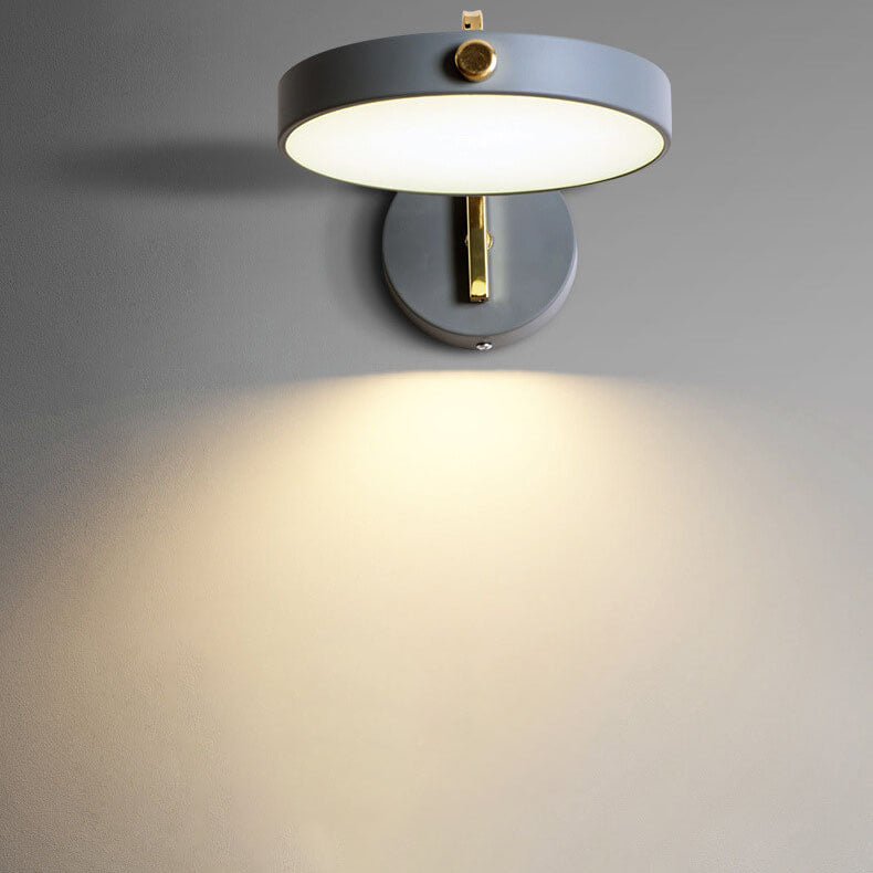 مصباح حائط LED مستدير من الحديد بتصميم الماكرون الحديث 