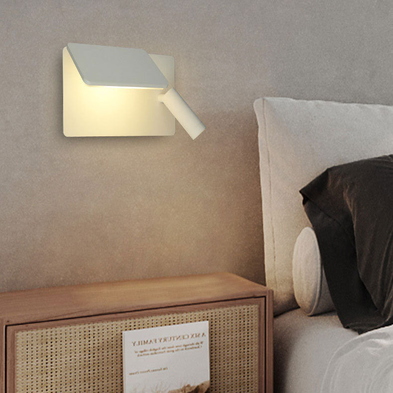 Nordic Minimalist Square Flat Spotlight LED Reading Wall Sconce Lamp