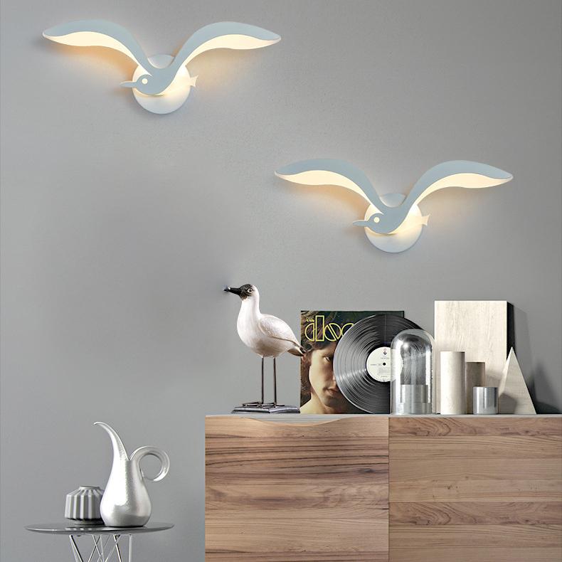 Moderne kreative Seagull 1-Licht-LED-Wandleuchte 