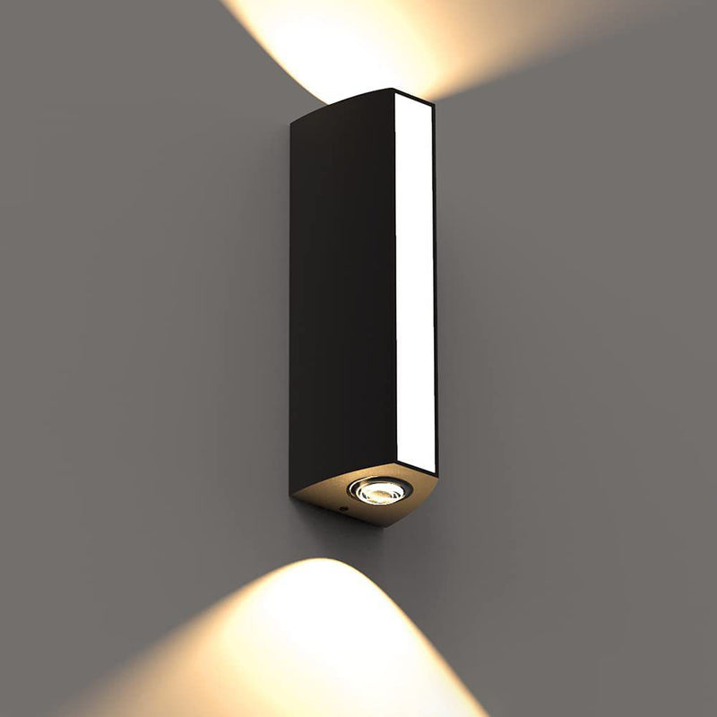 Nordic Outdoor Waterproof Rectangular Column LED Wall Sconce Lamp