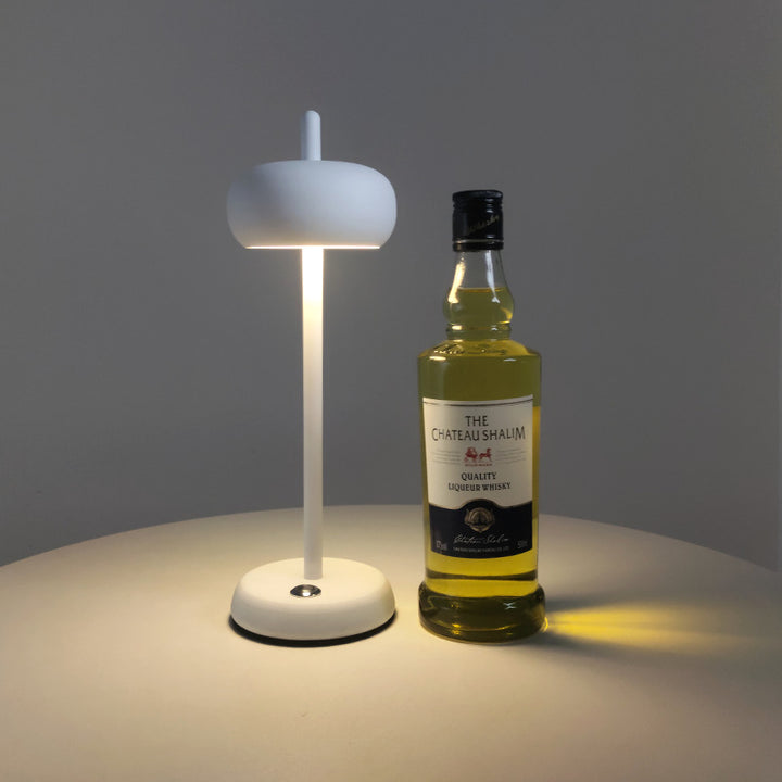 Modern Minimalist Iron Round Drum LED Touch Table Lamp For Study