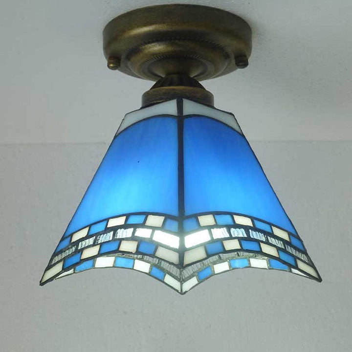 Luz de Montaje Semiempotrado Vintage Europea Tiffany de 1 Luz 