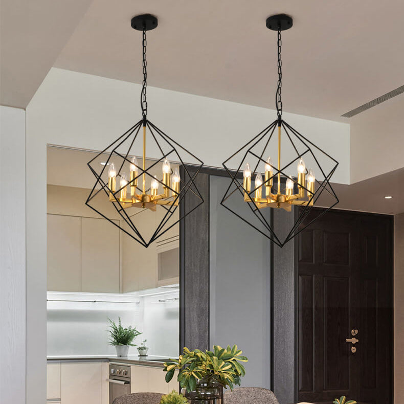 Modern Creative Diamond Iron 4/6-Light Island Light Chandelier