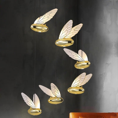 Contemporary Luxury Acrylic Resin Bee Shape LED Pendant Light For Living Room