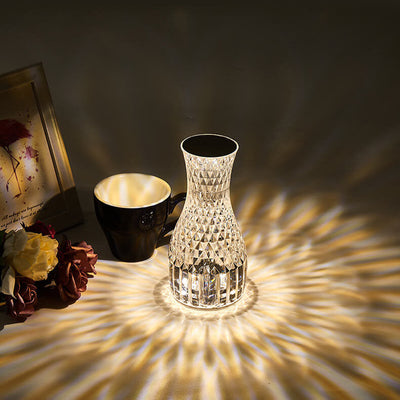 Vase Créatif Moderne Acrylique USB Rechargeable Lampe de Table à LED Tactile 