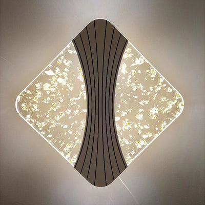 Applique Murale LED en Acrylique avec Matériel en Diamant Rond Minimaliste Moderne pour Chambre 