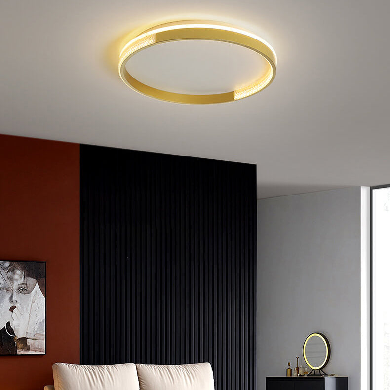 Nordic Light Luxury Square Ring LED Flush Mount Ceiling Light