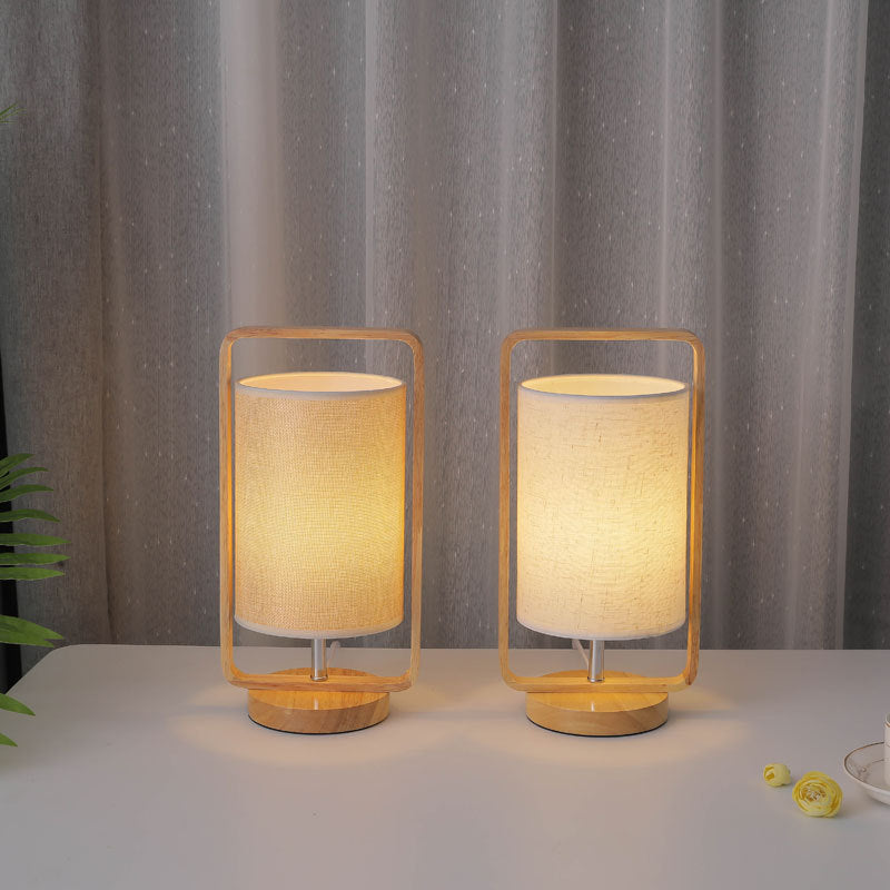 Lampe de table LED portable en bois minimaliste moderne 