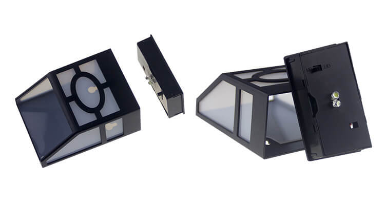 Retro Solar Square Waterproof Outdoor LED Garden Fence Wall Light