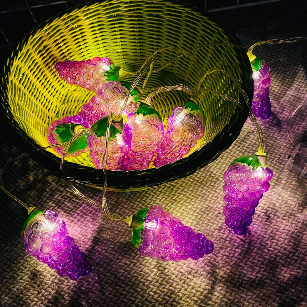 Contemporary Creative Fruit Grape String Lights LED Battery USB Decorative String Light