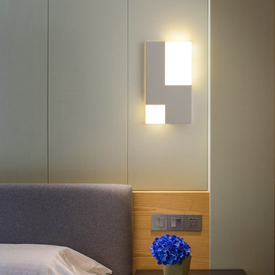 Modern Minimalist Square Geometric Iron Acrylic LED Wall Sconce Lamp