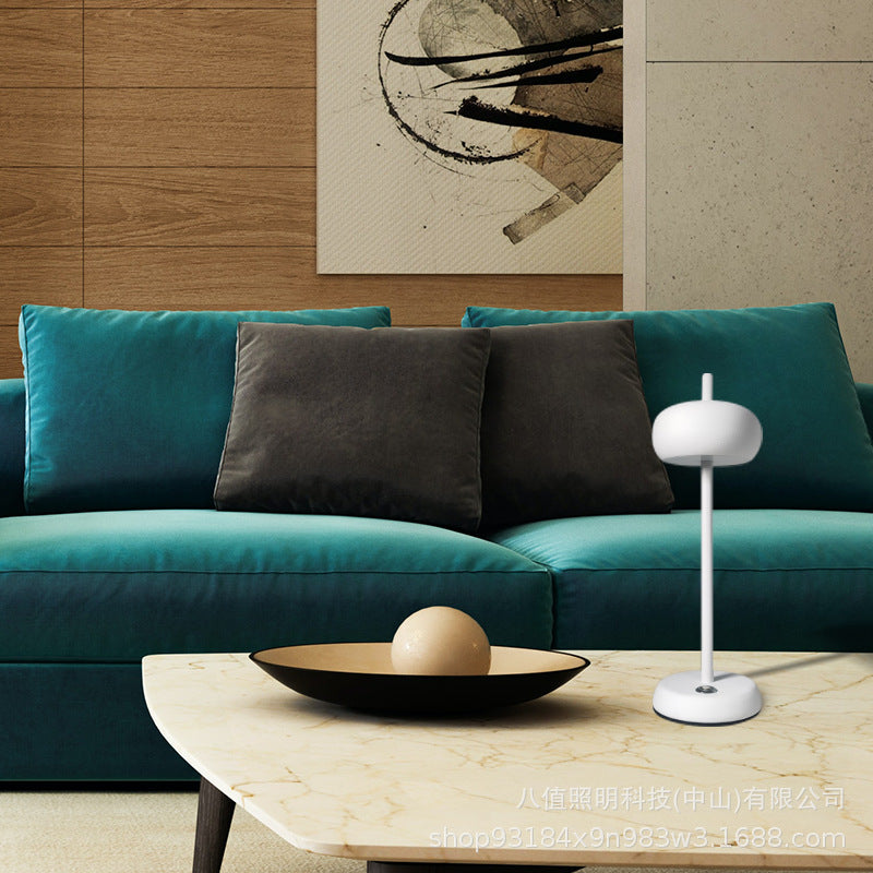 Modern Minimalist Round Drum LED Touch Table Lamp