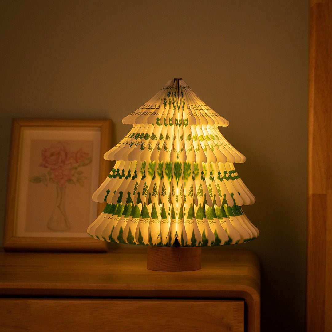 Moderne kreative Weihnachtsbaum-faltbare LED-Nachtlicht-Tischlampe