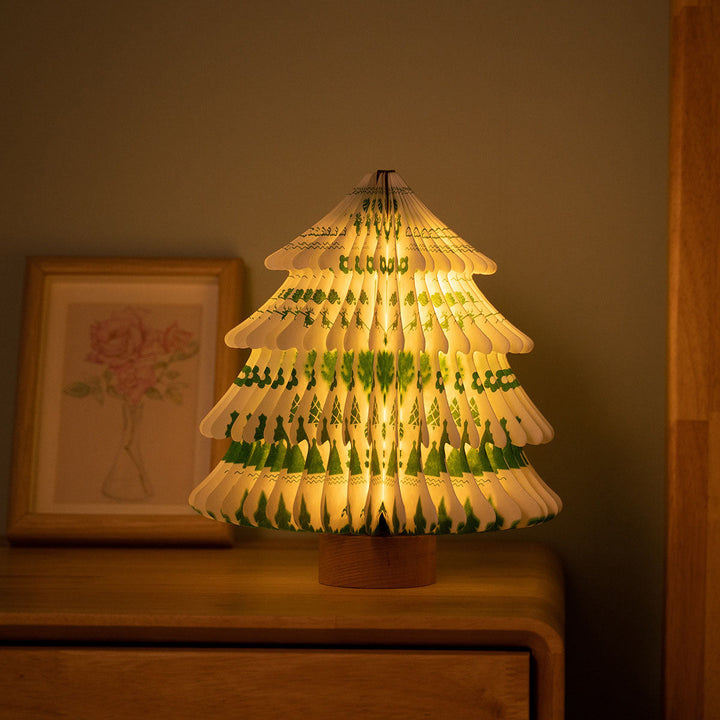 Moderne kreative Weihnachtsbaum-faltbare LED-Nachtlicht-Tischlampe