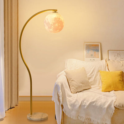 Modern Minimalist Iron Marble 1-Light Standing Floor Lamp