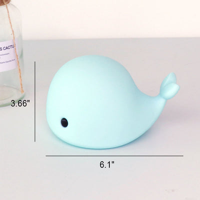Modern Creative Whale Silicone Pat LED Night Light Table Lamp