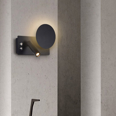 Modern Simplicity Square Round LED Touch Rotatable LED Reading Wall Sconce Lamp