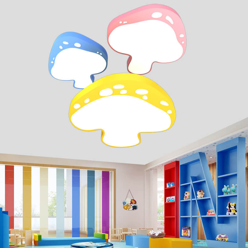 Luz de techo LED empotrada para niños con forma de hongo de dibujos animados creativos 