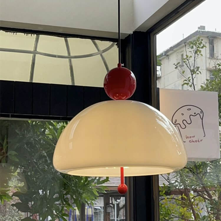 Moderne Einfachheit Floraler Glasschirm Kugel Dekor 3-Leuchten Pendelleuchte für Wohnzimmer 