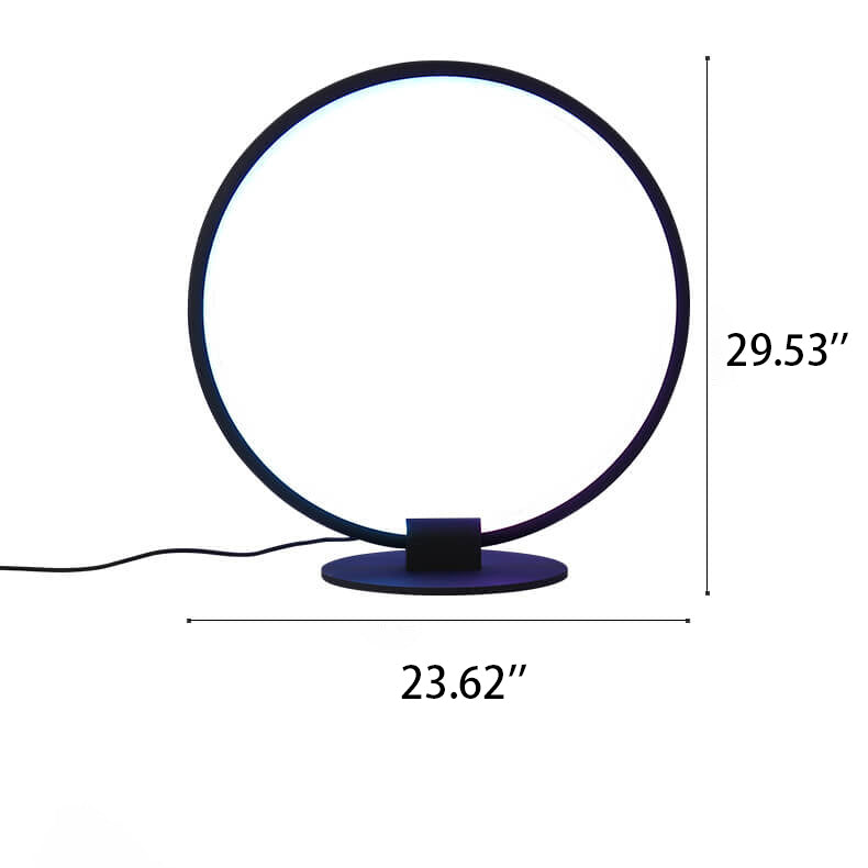 Diseño Moderno de Anillo de Acrílico con Iluminación LED RGB para Lámpara de Mesa 