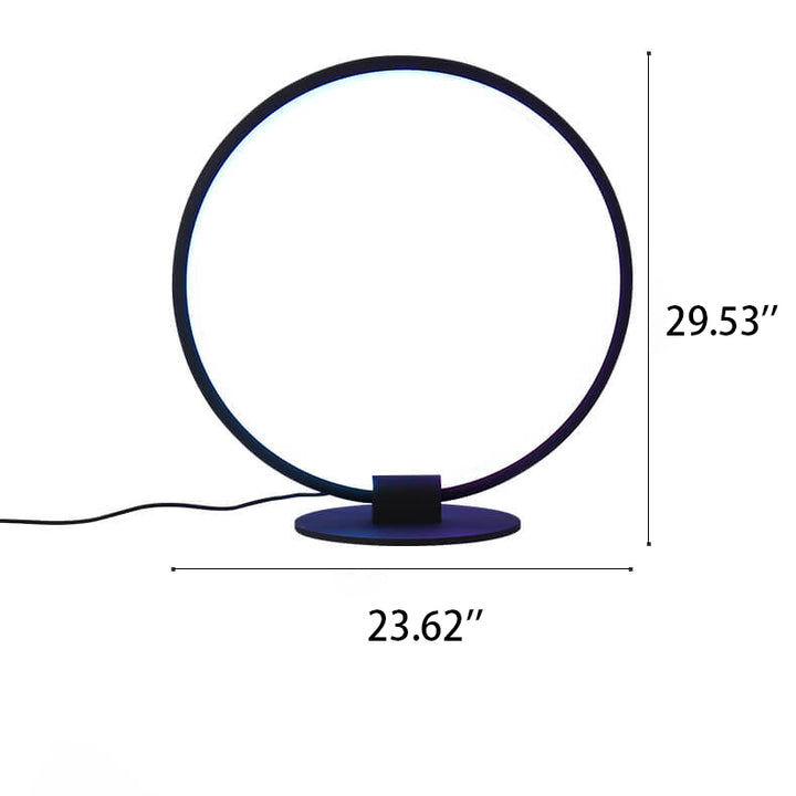 Diseño Moderno de Anillo de Acrílico con Iluminación LED RGB para Lámpara de Mesa 