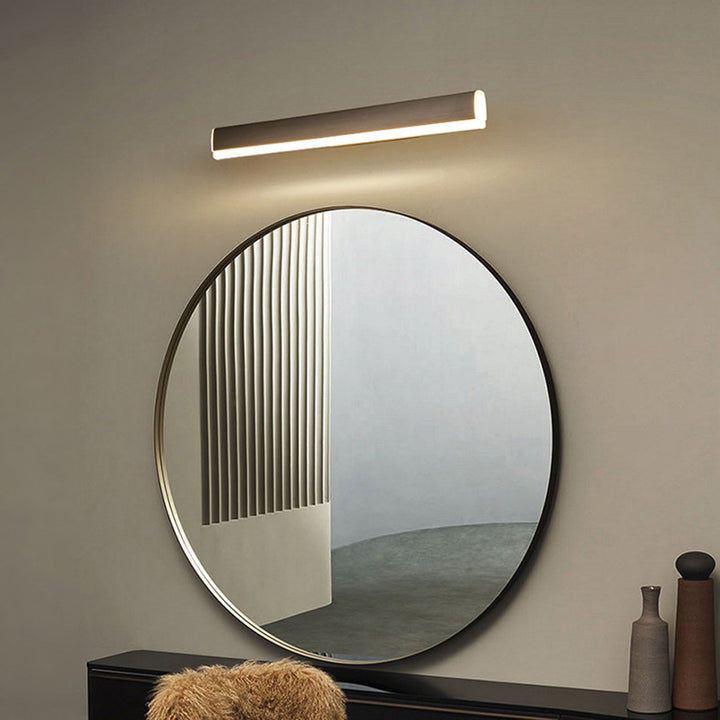 Modern Minimalist Aluminum Rectangular Strip LED Vanity Light Mirror Front Wall Sconce Lamp For Bathroom