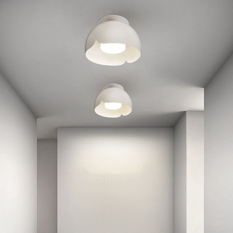 Modern Minimalist Pure White Iron LED Wall Sconce Lamp Flush Mount Lighting