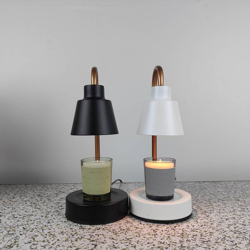 Modern Simplicity Iron Round Shade 1-Light Melting Wax Table Lamp For Study