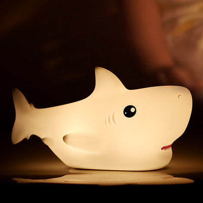 Creative Ocean Shark Silicone USB LED Night Light Table Lamp