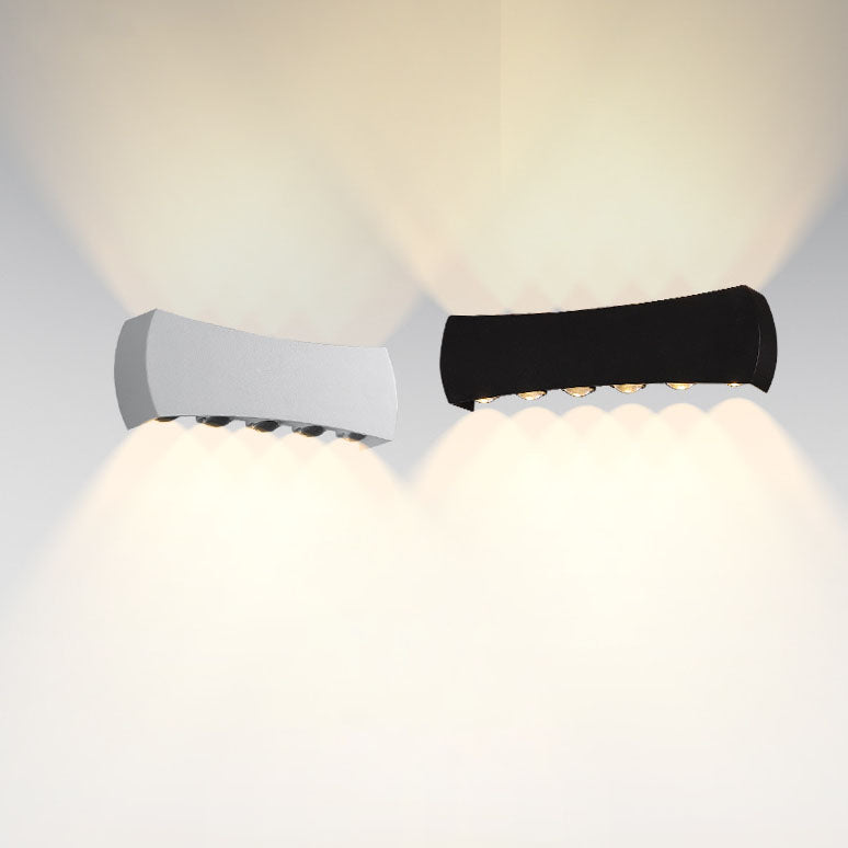 Simple Creative Arc Rectangular LED Outdoor Waterproof Wall Sconce Lamp