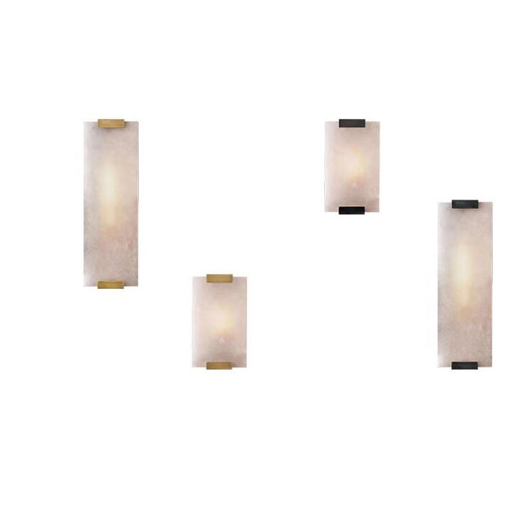 Nordic Light Luxury Marble Strip Design 1/2-Light Wall Sconce Lamp