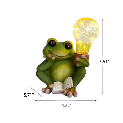 Solar Creative Cartoon Frog Design LED Outdoor Decorative Light