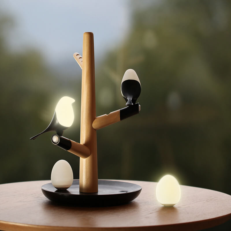 Contemporary Creative Magpie Branch Smart Sensor LED Decorative Table Lamp for Bedroom