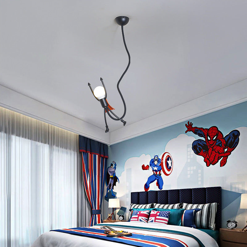 Modern Creative Superman Iron Acrylic 1-Light Pendant Light