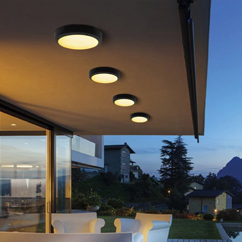 Plafonnier encastré à LED étanche en aluminium rond simple extérieur octogonal 