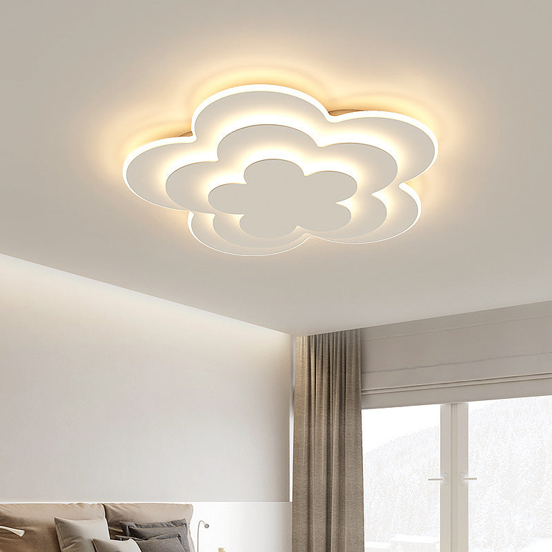إضاءة LED مثبتة على السقف بتصميم حديث ومبدع على شكل بتلات زهور من الأكريليك 