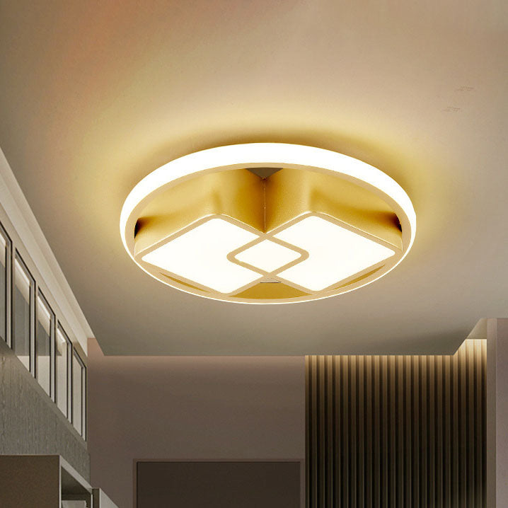 Nordic Light Luxury Square Round LED Flush Mount Lighting
