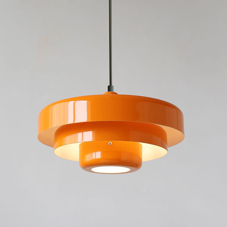 Nordic Vintage mehrschichtige runde Metall-Pendelleuchte mit 1 Licht 