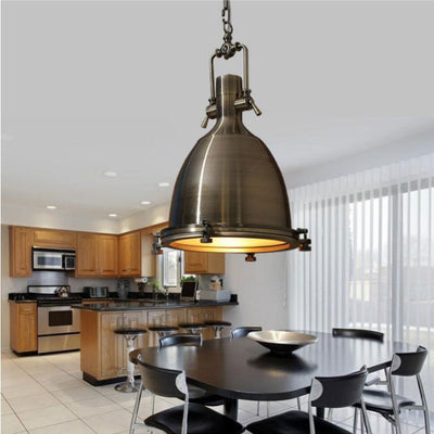 Retro Industrial 1-Light LED Wrought Iron Pendant Light