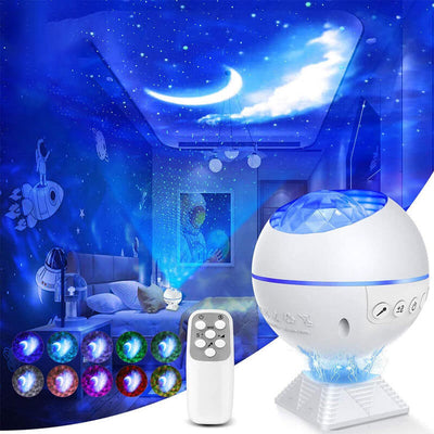 Modern Plastic LED Seven-color Sound-controlled Star Projection Light Night Light