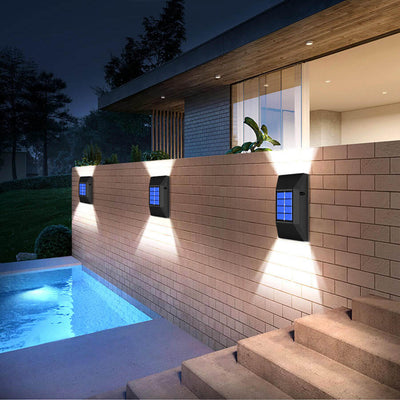 Simple Solar Waterproof Up and Down Lighted LED Wall Sconce Lamp