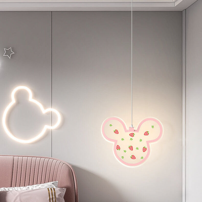 Nordic Cartoon Round Acrylic  Astronaut LED Pendant Light