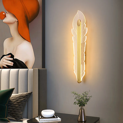 Nordic Light Luxury Acrylic Phoenix Tail LED Wall Sconce Lamp