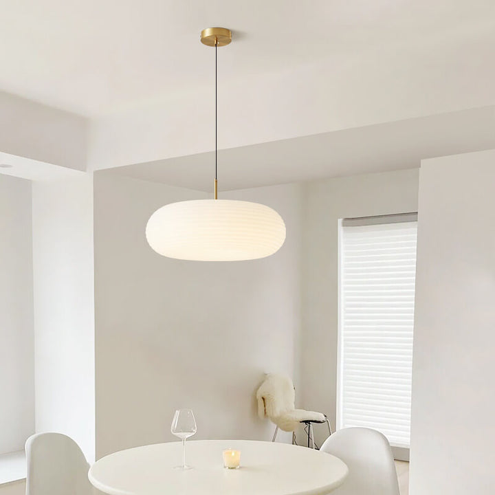 Moderne Creme-Stil Apfel All-Kupfer LED Pendelleuchte 