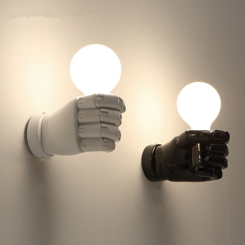 Retro Creative Resin Fist 1- Light Wall Sconce Lamp