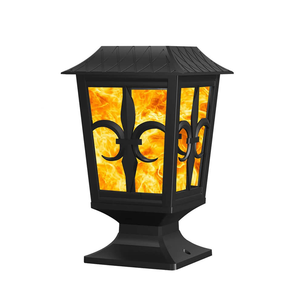 Modern Simplicity Outdoor Solar Flame Blinking Lantern LED Waterproof Garden Decorative Landscape Light For Garden