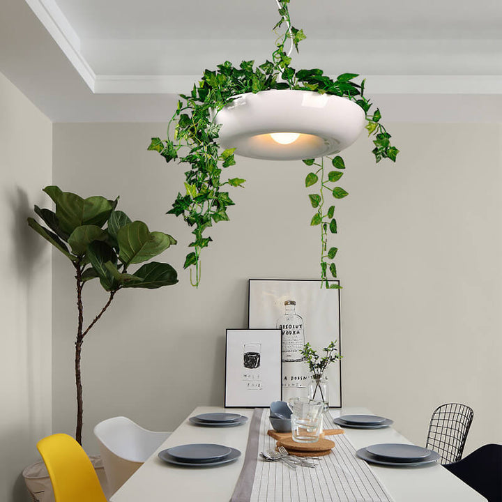 Moderne Art Deco Sky Garden Rundschirm 1-Licht Pendelleuchte für Esszimmer 