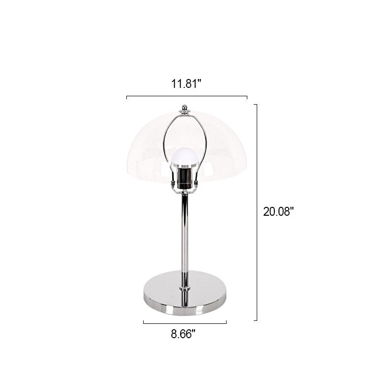 Nordic Vintage Clear Dome Acrylic LED USB Table Lamp